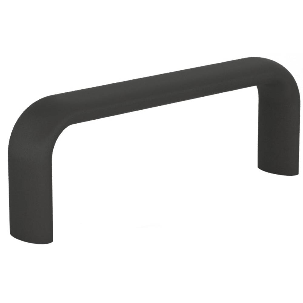 Black aluminium rear mounted grab handles 75 to 150 mm