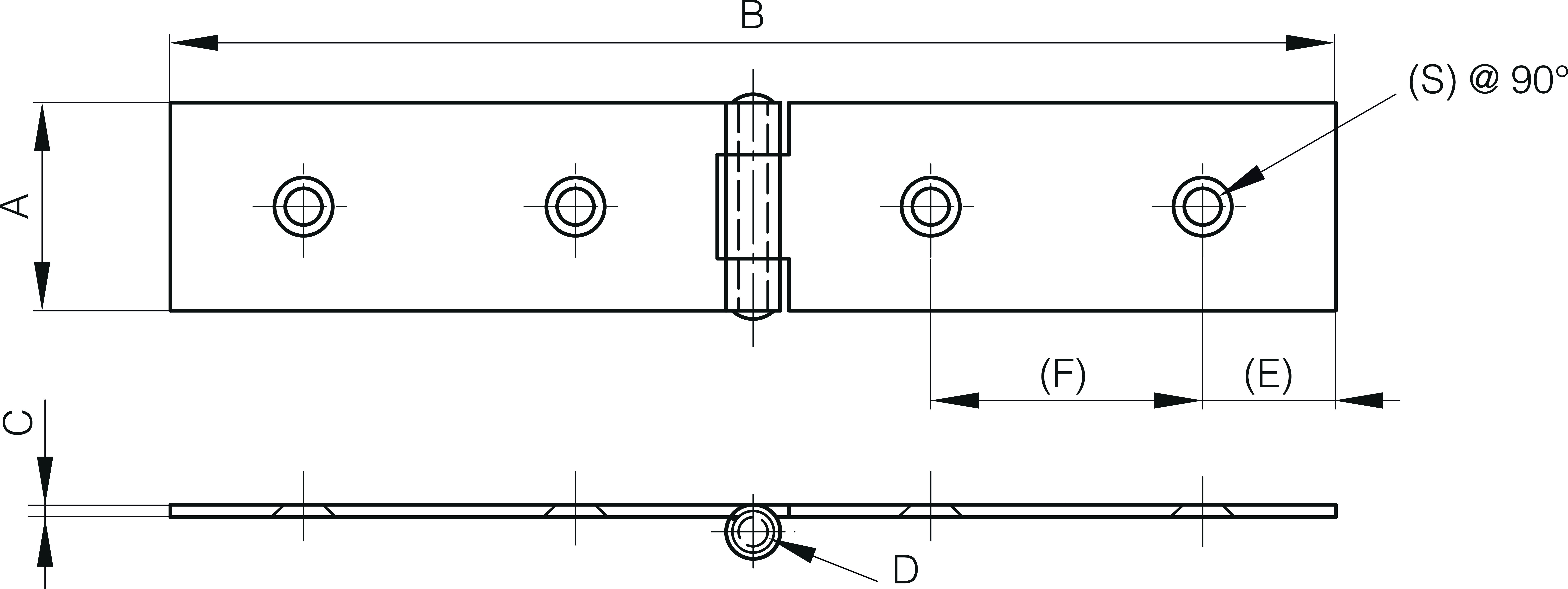 Hinges 30 x 140 mm